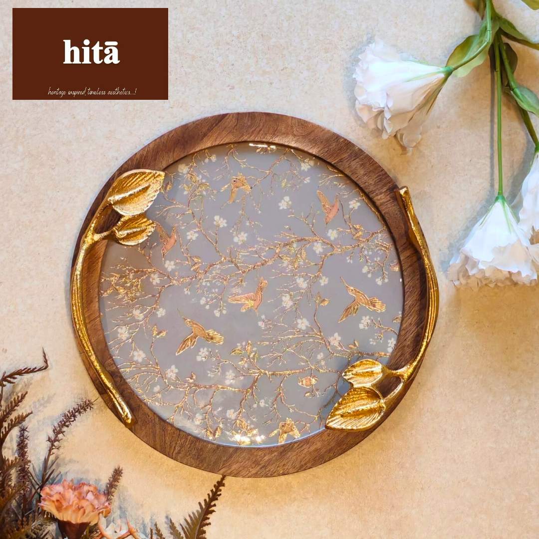 Golden Petal Tray