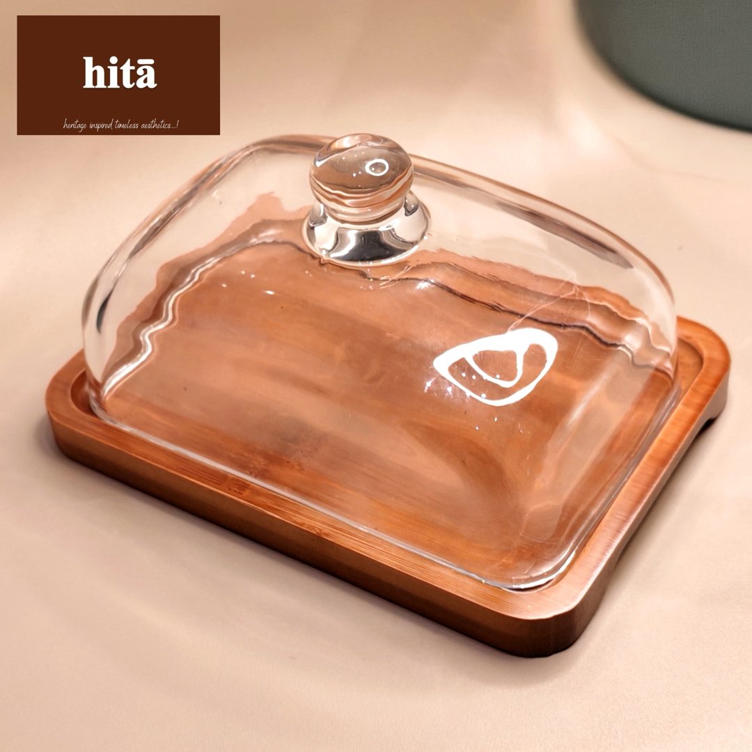 GLASS TOP WOODEN SERVER