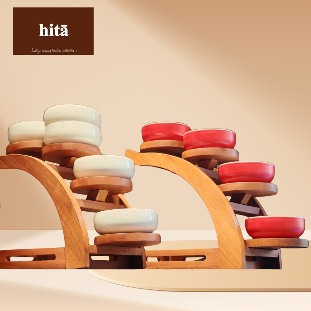 STEP UP WOODEN SNACK STAND WITH ACRYLIC BOWL