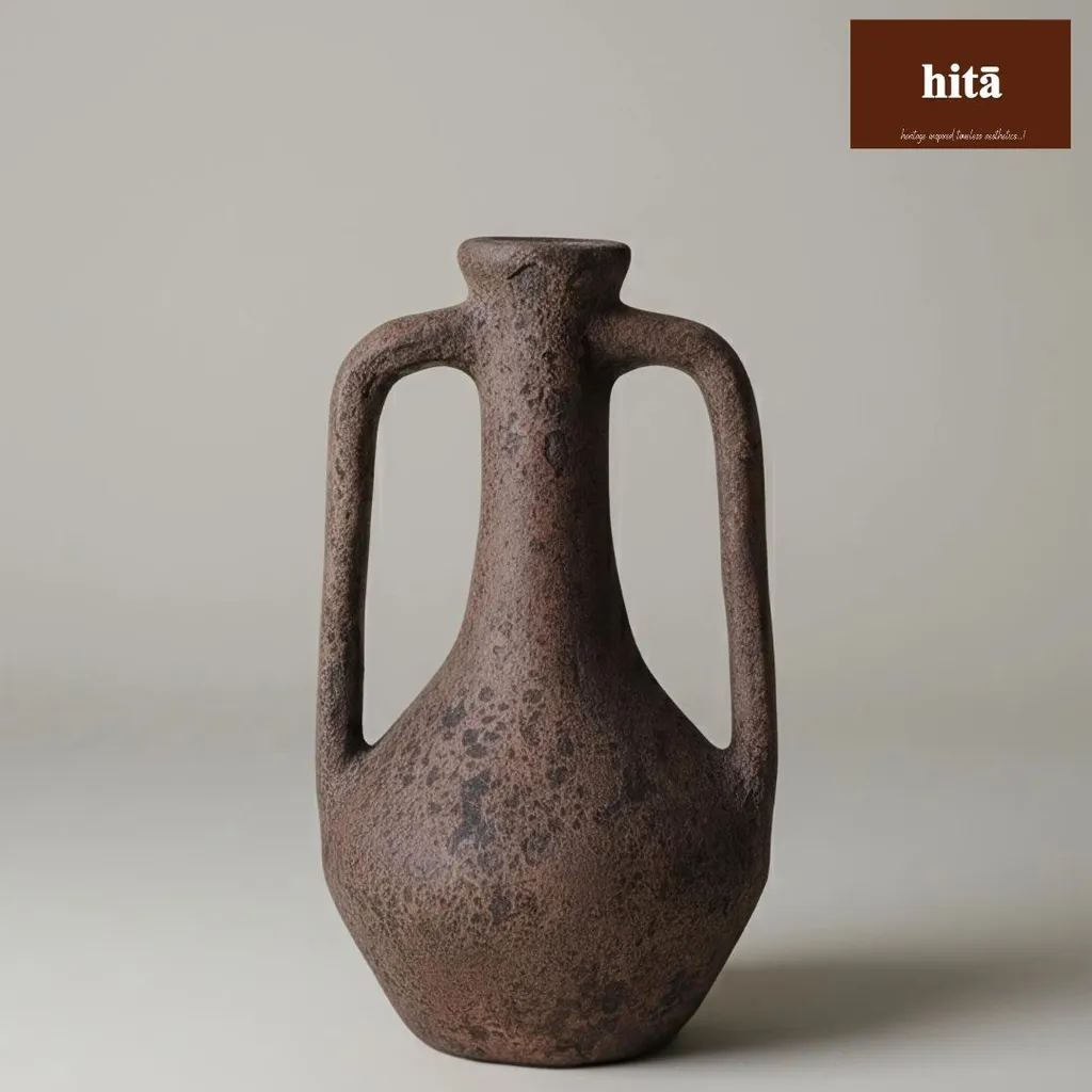 Rustic Aura - Tall Handle Vase