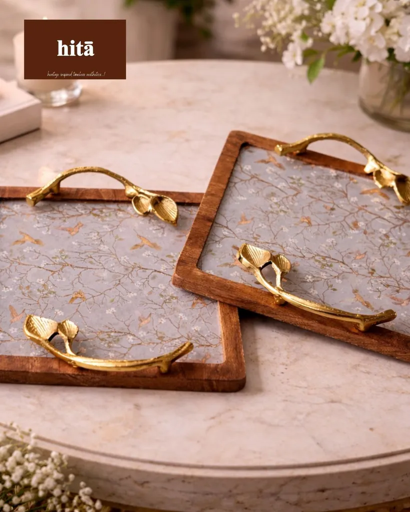 Golden Petal Tray (Square) 