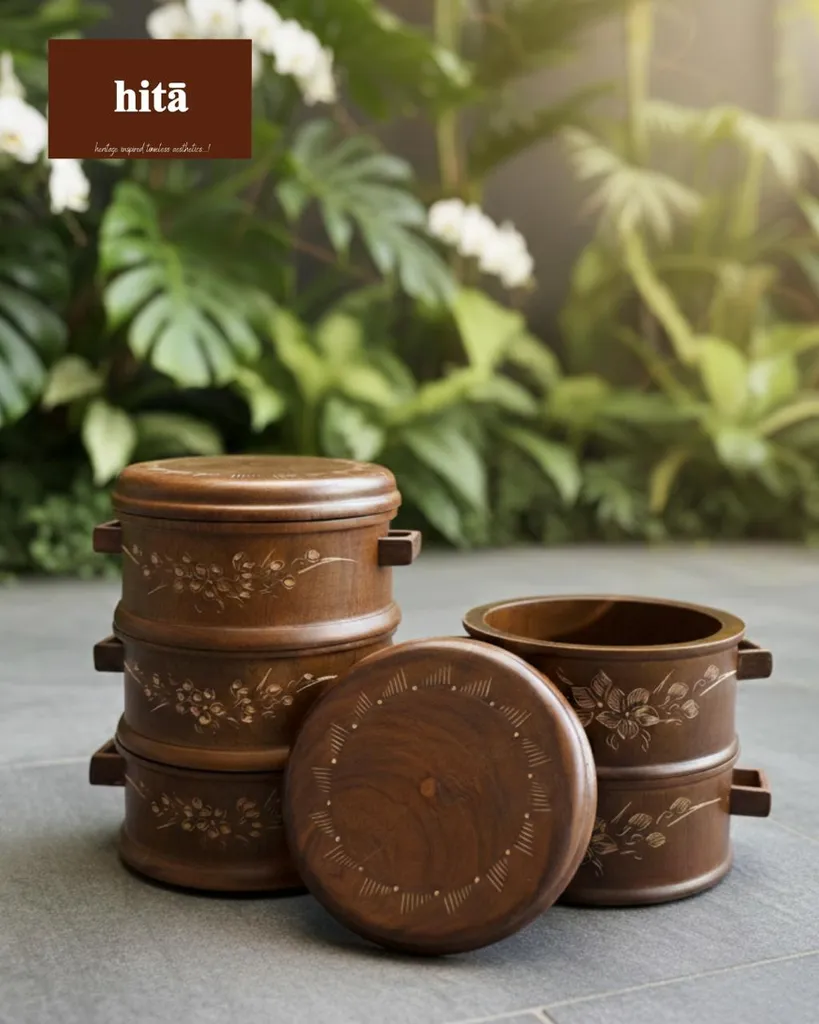 Stacked Wooden Serving Container (Two Layer)